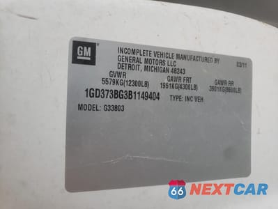 Zdjęcie 13 z 13 samochodu: 2011 GMC SAVANA CUTAWAY G3500 VIN:1GD373BG3B1149404 - miniatura
