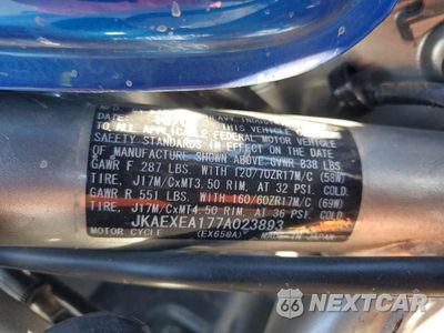 Zdjęcie 9 z 9 samochodu: 2007 KAWASAKI EX650 A VIN:JKAEXEA177A023893 - miniatura