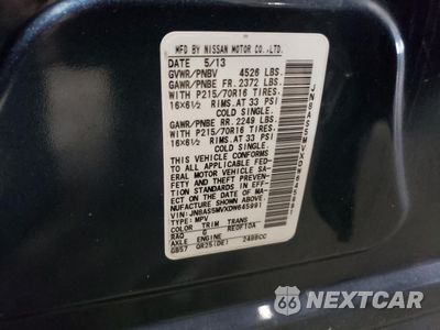 Zdjęcie 15 z 15 samochodu: 2013 NISSAN ROGUE S VIN:JN8AS5MVXDW645991 - miniatura