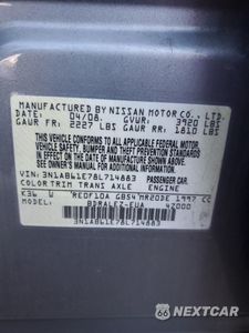 Zdjęcie 12 z 12 samochodu: 2008 NISSAN SENTRA 2.0 VIN:3N1AB61E78L714883 - miniatura