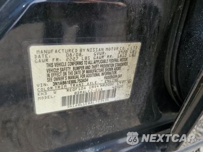 Zdjęcie 13 z 13 samochodu: 2008 NISSAN SENTRA 2.0 VIN:3N1AB61E88L753434 - miniatura