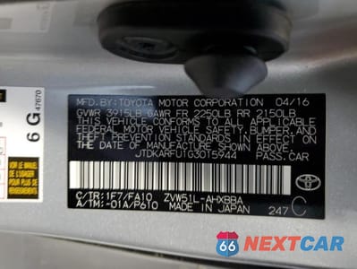 Zdjęcie 13 z 13 samochodu: 2016 TOYOTA PRIUS VIN:JTDKARFU1G3015944 - miniatura
