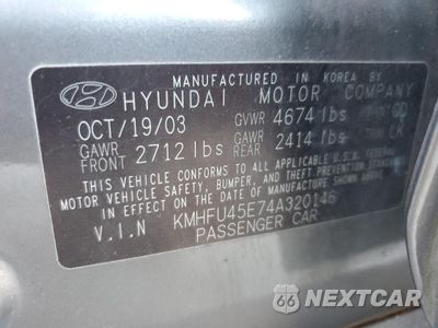 Zdjęcie 12 z 12 samochodu: 2004 HYUNDAI XG 350 VIN:KMHFU45E74A320146 - miniatura