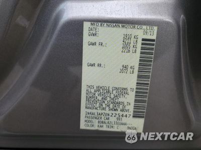 Zdjęcie 12 z 12 samochodu: 2014 NISSAN ALTIMA 2.5 VIN:1N4AL3AP2EN225447 - miniatura