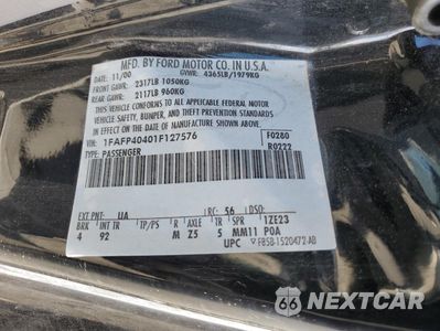 Zdjęcie 14 z 14 samochodu: 2001 FORD MUSTANG VIN:1FAFP40401F127576 - miniatura