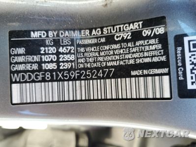 Zdjęcie 12 z 12 samochodu: 2009 MERCEDES-BENZ C 300 4MATIC VIN:WDDGF81X59F252477 - miniatura