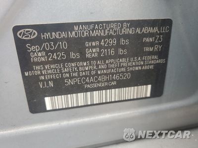 Zdjęcie 12 z 12 samochodu: 2011 HYUNDAI SONATA SE VIN:5NPEC4AC4BH146520 - miniatura