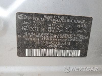 Zdjęcie 12 z 12 samochodu: 2013 HYUNDAI ELANTRA GLS VIN:5NPDH4AE2DH180473 - miniatura