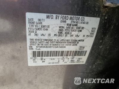 Zdjęcie 15 z 15 samochodu: 2012 FORD EXPLORER XLT VIN:1FMHK8D87CGA14996 - miniatura