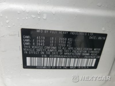 Zdjęcie 13 z 15 samochodu: 2017 SUBARU LEGACY 2.5I VIN:4S3BNAA64H3002671 - miniatura