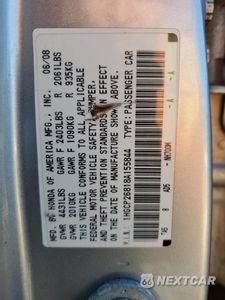 Zdjęcie 13 z 13 samochodu: 2008 HONDA ACCORD EXL VIN:1HGCP26818A155844 - miniatura