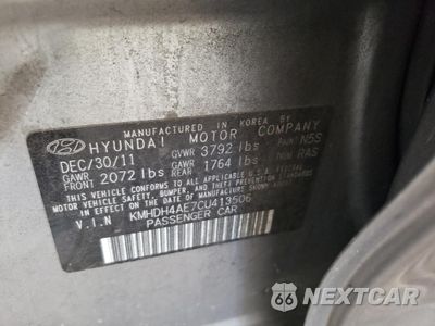 Zdjęcie 12 z 12 samochodu: 2012 HYUNDAI ELANTRA GLS VIN:KMHDH4AE7CU413506 - miniatura