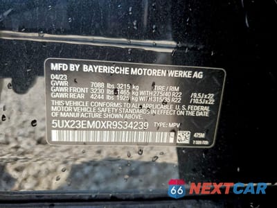 Zdjęcie 13 z 14 samochodu: 2024 BMW X7 XDRIVE40I VIN:5UX23EM0XR9S34239 - miniatura