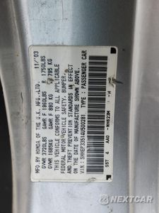 Zdjęcie 12 z 12 samochodu: 2004 HONDA CIVIC SI VIN:SHHEP33514U500281 - miniatura