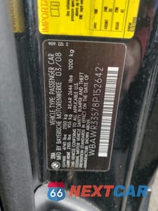 Zdjęcie 13 z 13 samochodu: 2008 BMW 328 I SULEV VIN:WBAWR33578P152642 - miniatura