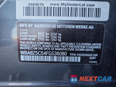 Zdjęcie 12 z 12 samochodu: 2015 BMW 328 XIGT SULEV VIN:WBA8Z5C54FGS36080 - miniatura