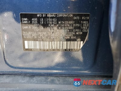 Zdjęcie 13 z 14 samochodu: 2019 SUBARU OUTBACK 2.5I PREMIUM VIN:4S4BSAFC8K3372564 - miniatura