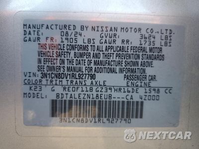 Zdjęcie 12 z 13 samochodu: 2024 NISSAN VERSA S VIN:3N1CN8DV1RL927790 - miniatura