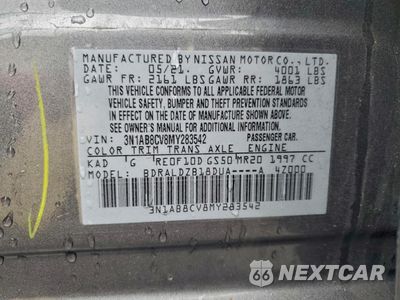 Zdjęcie 12 z 14 samochodu: 2021 NISSAN SENTRA SV VIN:3N1AB8CV8MY283542 - miniatura