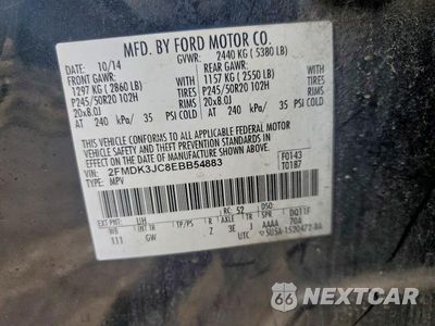 Zdjęcie 13 z 13 samochodu: 2014 FORD EDGE SEL VIN:2FMDK3JC8EBB54883 - miniatura