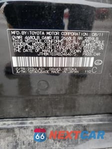 Zdjęcie 12 z 12 samochodu: 2011 LEXUS ES 350 VIN:JTHBK1EGXB2464675 - miniatura