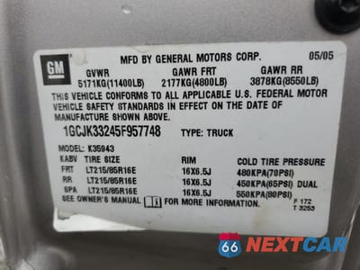 Zdjęcie 14 z 14 samochodu: 2005 CHEVROLET SILVERADO K3500 VIN:1GCJK33245F957748 - miniatura
