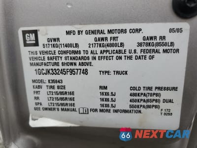 Zdjęcie 14 z 14 samochodu: 2005 CHEVROLET SILVERADO K3500 VIN:1GCJK33245F957748 - miniatura