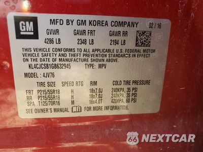 Zdjęcie 14 z 15 samochodu: 2016 BUICK ENCORE VIN:KL4CJCSB1GB632945 - miniatura