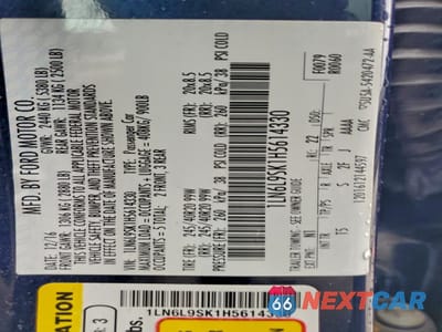 Zdjęcie 12 z 15 samochodu: 2017 LINCOLN CONTINENTAL SELECT VIN:1LN6L9SK1H5614330 - miniatura