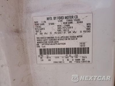 Zdjęcie 12 z 12 samochodu: 2007 FORD F150 SUPERCREW VIN:1FTPW14V47FA41926 - miniatura