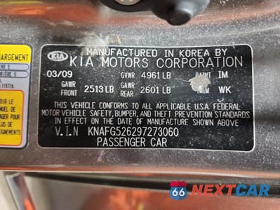 Zdjęcie 13 z 15 samochodu: 2009 KIA RONDO LX VIN:KNAFG526297273060 - miniatura