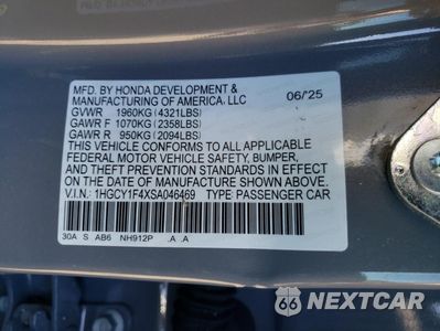 Zdjęcie 12 z 13 samochodu: 2025 HONDA ACCORD SE VIN:1HGCY1F4XSA046469 - miniatura
