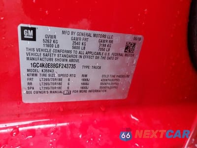 Zdjęcie 12 z 12 samochodu: 2016 CHEVROLET SILVERADO K3500 LTZ VIN:1GC4K0E88GF243735 - miniatura