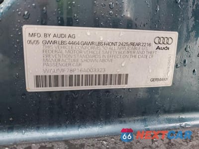Zdjęcie 13 z 13 samochodu: 2006 AUDI A3 2.0 SPORT VIN:WAUMF78P16A003323 - miniatura