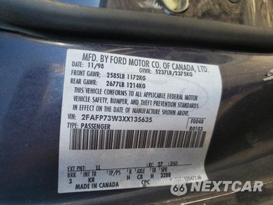 Zdjęcie 12 z 14 samochodu: 1999 FORD CROWN VICTORIA VIN:2FAFP73W3XX135635 - miniatura