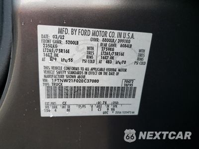 Zdjęcie 12 z 12 samochodu: 2002 FORD F250 SUPER DUTY VIN:1FTNW21F02EC37080 - miniatura