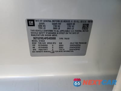 Zdjęcie 12 z 14 samochodu: 2015 GMC SIERRA K1500 SLT VIN:3GTU2VEJ4FG405888 - miniatura