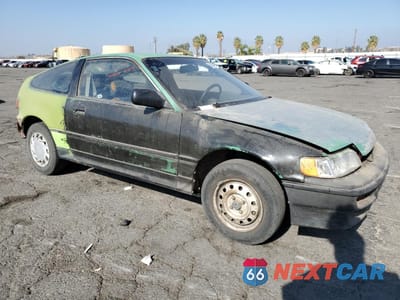 Czwarte zdjęcie samochodu z boku: 1990 HONDA CIVIC CRX 1.5 HF VIN:JHMED8361LS021181 - miniatura