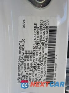 Zdjęcie 13 z 13 samochodu: 2024 HONDA ACCORD HYBRID SPORT VIN:1HGCY2F55RA078156 - miniatura