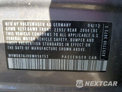 Zdjęcie 13 z 15 samochodu: 2013 VOLKSWAGEN GOLF VIN:WVWDB7AJ9DW036753 - miniatura