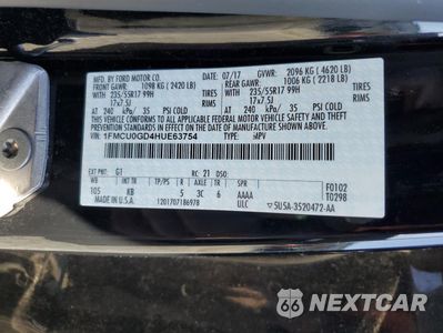 Zdjęcie 13 z 14 samochodu: 2017 FORD ESCAPE SE VIN:1FMCU0GD4HUE63754 - miniatura
