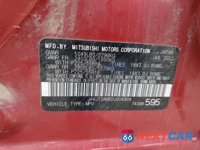 Zdjęcie 14 z 16 samochodu: 2013 MITSUBISHI OUTLANDER SE VIN:JA4JT3AW5DU004909 - miniatura