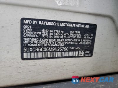 Zdjęcie 13 z 13 samochodu: 2021 BMW X5 XDRIVE40I VIN:5UXCR6C06M9H26790 - miniatura