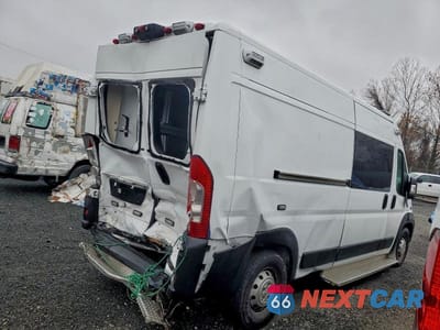 Trzecie zdjęcie samochodu z tyłu: 2023 RAM PROMASTER 2500 AMBULANCE VIN:3C6LRVDG0PE572296 - miniatura
