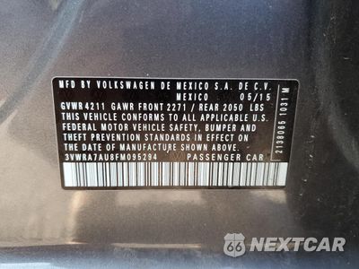 Zdjęcie 12 z 12 samochodu: 2015 VOLKSWAGEN GOLF TDI VIN:3VWRA7AU8FM095294 - miniatura