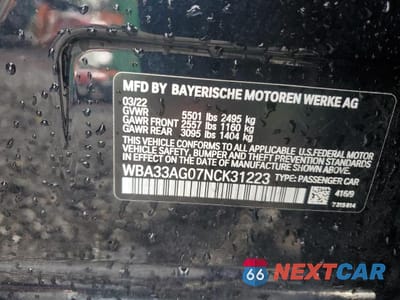 Zdjęcie 12 z 12 samochodu: 2022 BMW 530XE VIN:WBA33AG07NCK31223 - miniatura