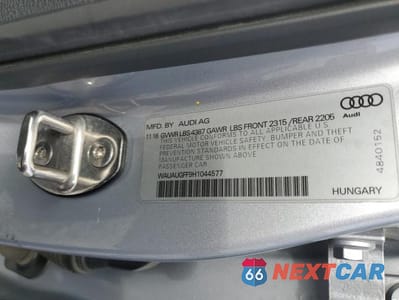 Zdjęcie 12 z 12 samochodu: 2017 AUDI A3 PREMIUM VIN:WAUAUGFF9H1044577 - miniatura