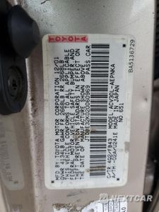 Zdjęcie 12 z 12 samochodu: 2002 TOYOTA CAMRY LE VIN:JTDBE32K020060969 - miniatura