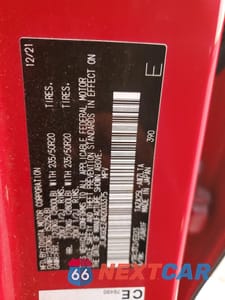 Zdjęcie 12 z 14 samochodu: 2022 LEXUS NX 350 VIN:JTJKGCEZ4N2003375 - miniatura