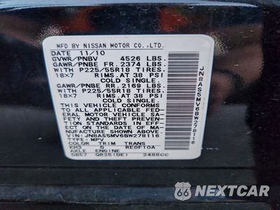 Zdjęcie 12 z 12 samochodu: 2011 NISSAN ROGUE S VIN:JN8AS5MV6BW278116 - miniatura